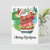 ゴルファーのクリスマスをテーマにしたゴルフの醜いセーター シーズンカード (スタンド正面)