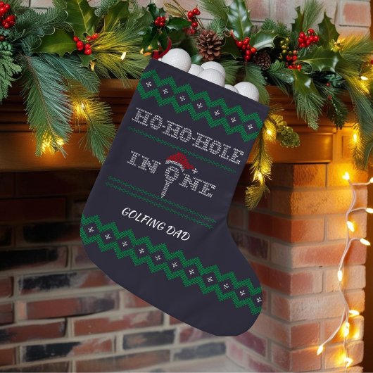 ゴルファーのクリスマスストッキングホールIn One スモールクリスマスストッキング