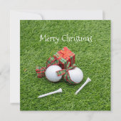ゴルファーのクリスマスティーとギフト付きゴルフボール (正面)