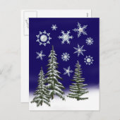 ゴルファーのクリスマス シーズンポストカード (正面/裏面)