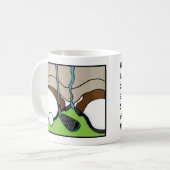 ゴルファーのグリーン上のクラシックホワイトコーヒーマグ コーヒーマグカップ (正面左)