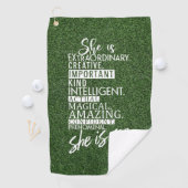 ゴルファーのグリーン・グラスのためのゴルフ自己動機引用文 ゴルフタオル (インサイチュ)