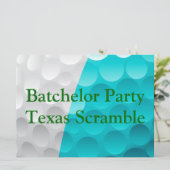 ゴルファーのゴルフのグリーンバチュラーパーティ。 招待状 (スタンド正面)