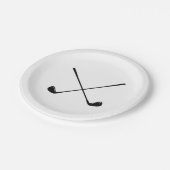 ゴルファーのゴルフクラブ ペーパープレート (アングル)