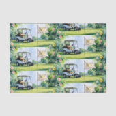 ゴルファーのゴルフコースで80歳の誕生日を迎えるゴルフ 薄葉紙 (正面)