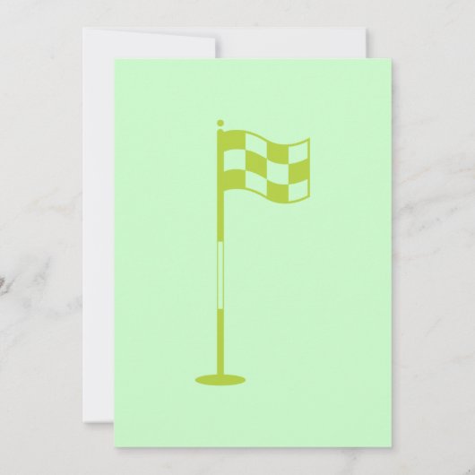 ゴルファーのゴルフゴルフをする第65誕生日の招待状 招待状 (裏面)