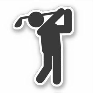 ゴルファーのゴルフシンボルスポーツ シール