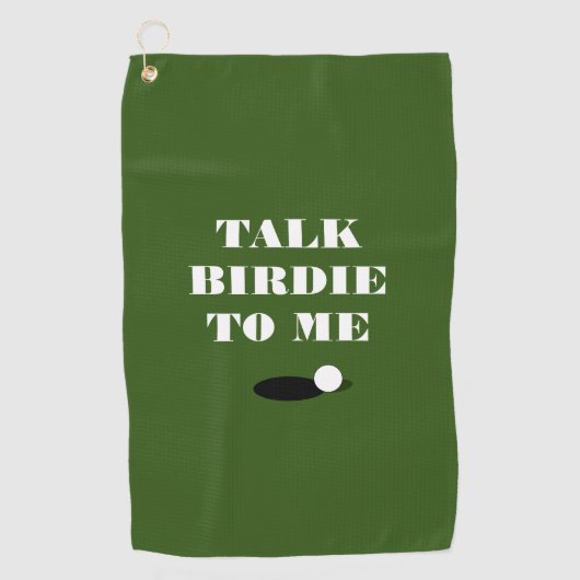 ゴルファーのゴルフタおもしろいオルのプレゼントにバーディーを話す ゴルフタオル (正面)