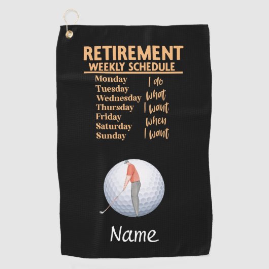 ゴルファーのゴルフタオルのためのゴルフの幸福な引退 ゴルフタオル (正面)