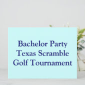 ゴルファーのゴルフバチュラーパーティ。 招待状 (スタンド正面)