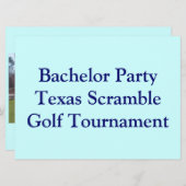 ゴルファーのゴルフバチュラーパーティ。 招待状 (正面/裏面)