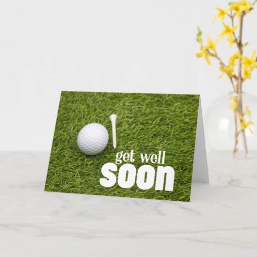 ゴルファーのゴルフボールを使ってすぐに元気になる カード (黄色い花)