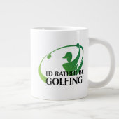 ゴルファーのゴルフモダン引用文 ジャンボコーヒーマグカップ (右)