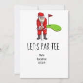 ゴルファーのゴルフレッツパークリスマスクリスマスパーティー 招待状 (正面)