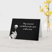 ゴルファーのゴルフ場の穴場の哀悼カード カード (黄色い花)