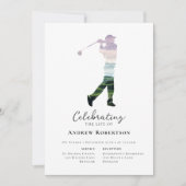 ゴルファーのゴルフ場葬儀 招待状 (正面)