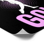 ゴルファーのゴルフ好きな女の子 ポスター (角)