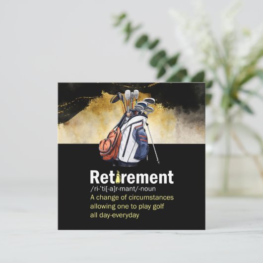 ゴルファーのゴルフ退職定義 カード (スタンド正面)