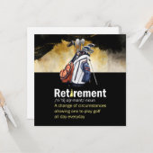 ゴルファーのゴルフ退職定義 カード (正面/裏面インサイチュ)