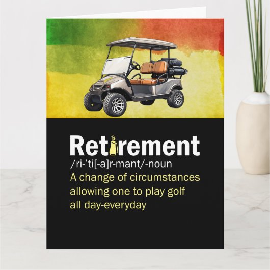 ゴルファーのゴルフ退職定義 カード (正面)