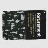 ゴルファーのゴルフ退職定義 ゴルフタオル (横)