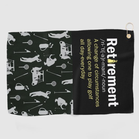 ゴルファーのゴルフ退職定義 ゴルフタオル (横)