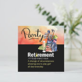 ゴルファーのゴルフ退職定義 招待状 (スタンド正面)