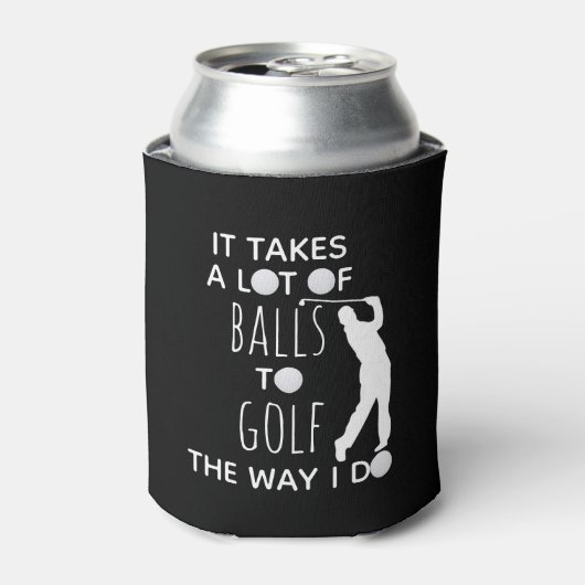 ゴルファーのゴルフ道にはたくさんのボールが必要だ 缶クーラー (缶正面)