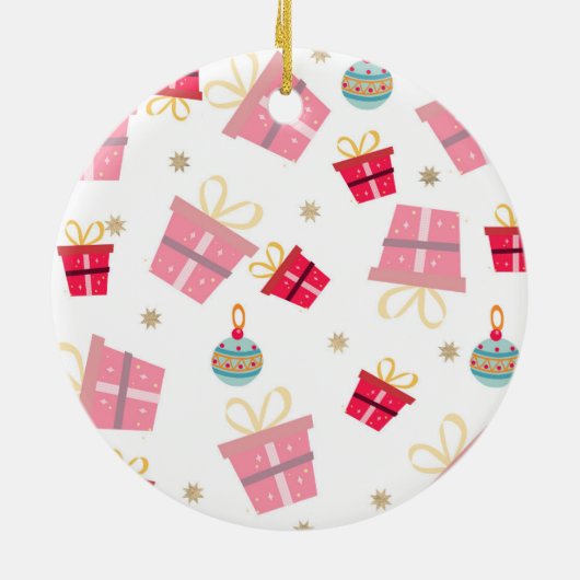 ゴルファーのサンタクロースはクリスマスに雪の下でゴルフをしている セラミックオーナメント (裏面)