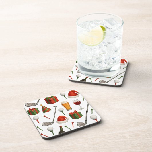 ゴルファーのシャンパンのためにテーマ化されたゴルフクリスマスパーティー コースター (右側)