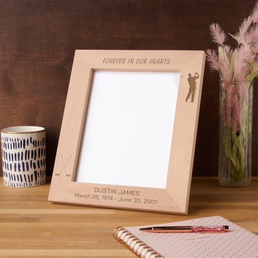 ゴルファーのシルエット記念 レーザー彫刻フレーム (左)