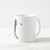ゴルファーのシルエット コーヒーマグカップ (正面右)