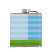 ゴルファーのシルエット「名前を追加」 フラスク (裏面)