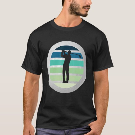 ゴルファーのシルエット Tシャツ (正面)