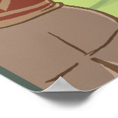 ゴルファーのシーン – モンタナ州フラットヘッド湖 ポスター (角)