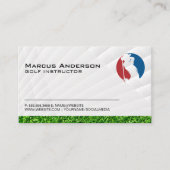 ゴルファーのスイングクラシックロゴ | グラス 名刺 (正面)