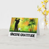 ゴルファーのスポーツテーマ カード (黄色い花)