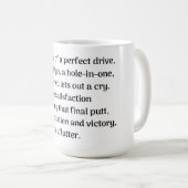 ゴルファーのスリル コーヒーマグカップ (正面右)