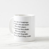 ゴルファーのスリル コーヒーマグカップ (正面左)