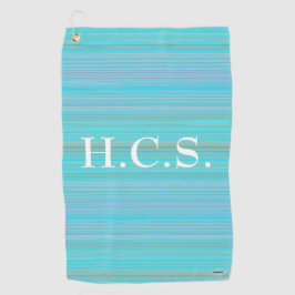 ゴルファーのタオルのアクアストライプとHAMbyWG ゴルフタオル