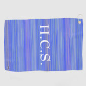 ゴルファーのタオルブルーとストライプHAMbyWG ゴルフタオル (横)