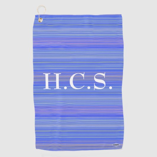ゴルファーのタオルブルーとストライプHAMbyWG ゴルフタオル (正面)