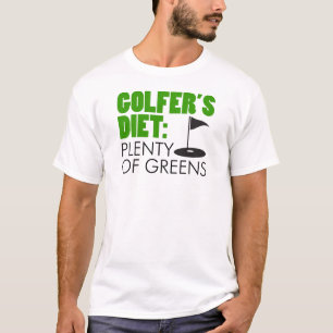 ゴルファーのダイエットの沢山の緑 Tシャツ