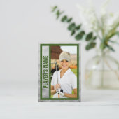 ゴルファーのトレーディングカード |トーナメントのお土産 |緑 コーリングカード (スタンド正面)