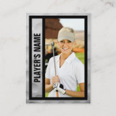 ゴルファーのトレーディングカード |トーナメントのお土産 |黒 コーリングカード (正面)