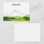 ゴルファーのノートカードの名称付きゴルフ ノートカード (正面/裏面)