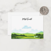 ゴルファーのノートカードの名称付きゴルフ ノートカード (正面/裏面インサイチュ)