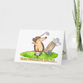 ゴルファーのハッピーバースデーグリーティングカード カード (正面)