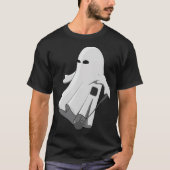 ゴルファーのハロウィーン衣装幽霊ゴルフボールアパレルc tシャツ (正面)