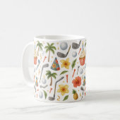 ゴルファーのハワイアンギフトをテーマにしたゴルフハワイ コーヒーマグカップ (正面左)